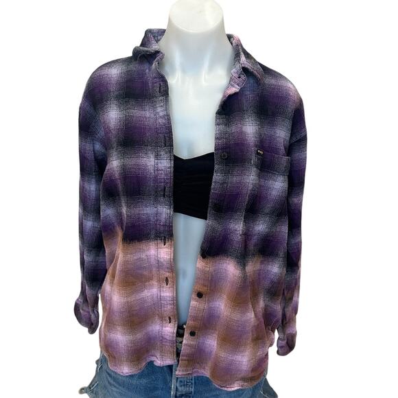 Jafar Aladdin Flannel Plaid Shirt Shacket SMALL Oversized Unique Upcycled Disney - Picture 4 of 6